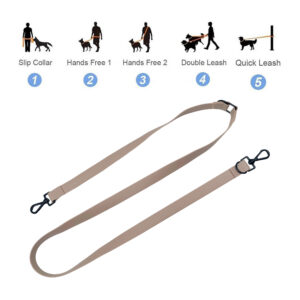 Waterproof Silicone Double Dog Leash