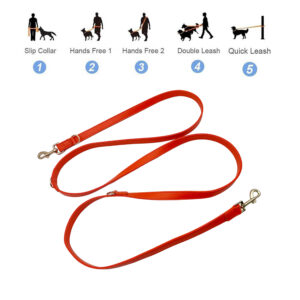 Handsfree Vegan Leather Long Dog Lead