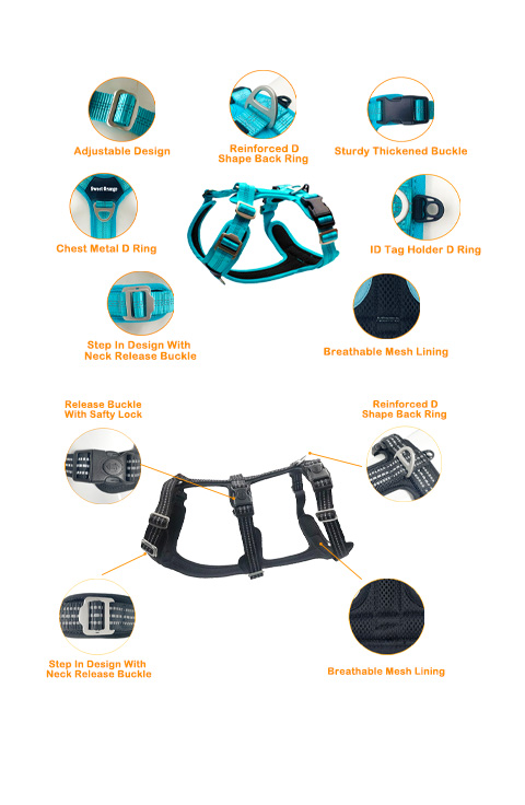 Heavy-Duty No-Pull Dog Harness with Adjustable Straps, Handle and Multiple Functional Designs, Custom Tactical Pet Harness for Training