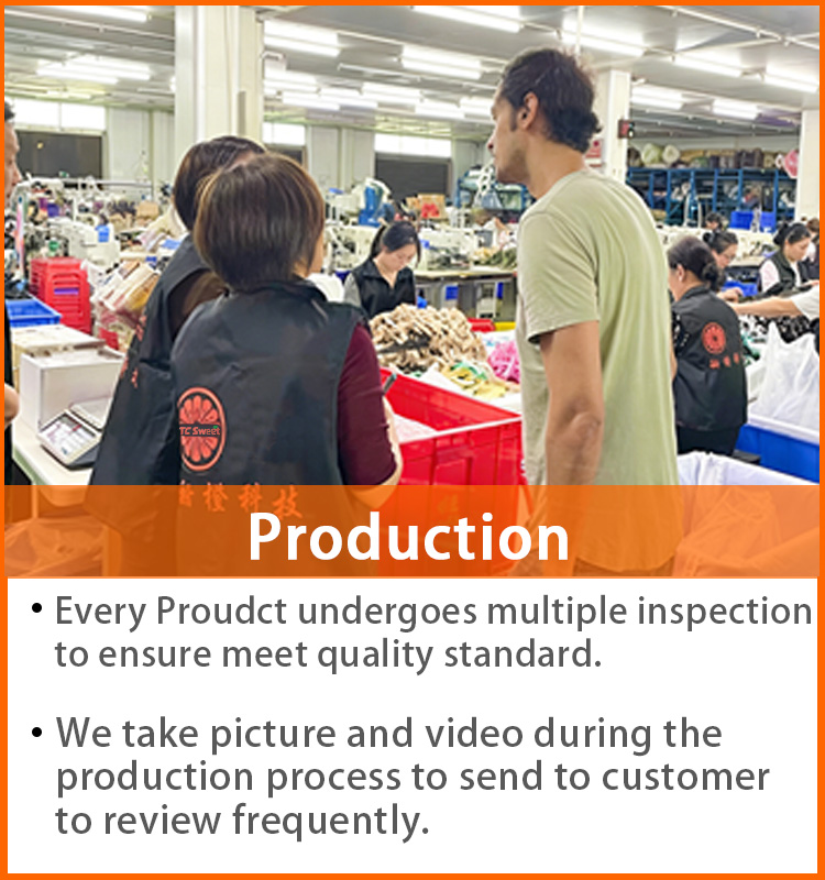 Pet product factory production and quality inspection process, multiple inspections for custom dog harness, real-time production updates for customers